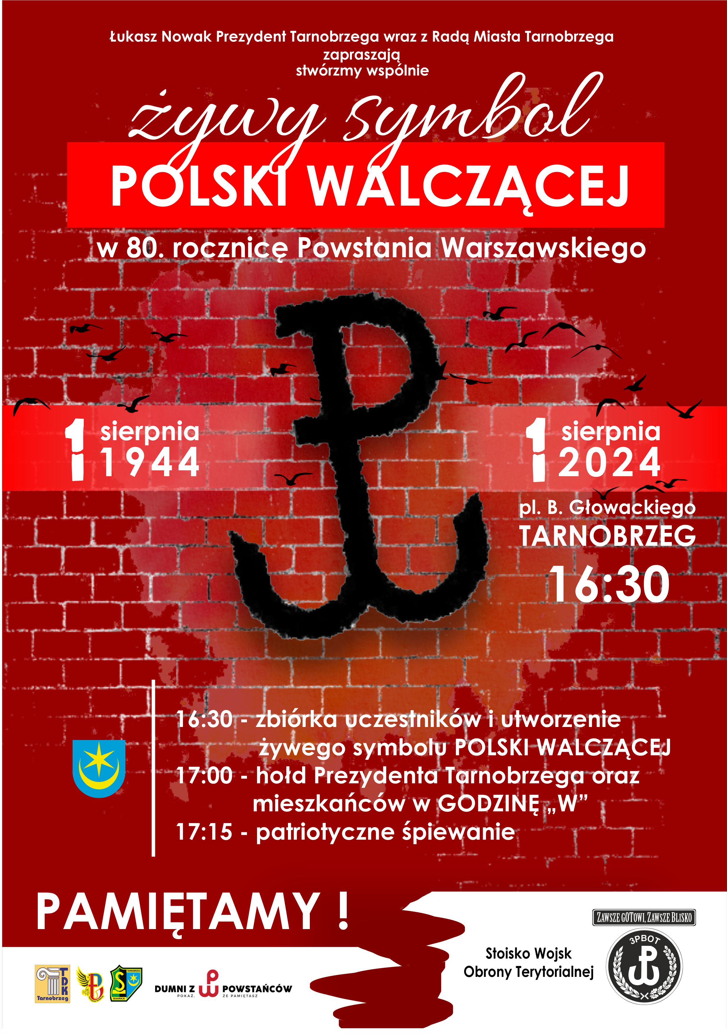 Utwórz z nami żywy symbol Polski Walczącej - 1 sierpnia